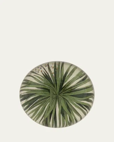 John Derian Palm Detail Dome Paperweight In Multi