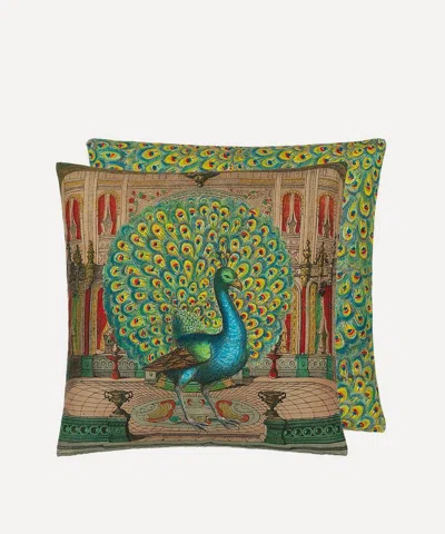 John Derian Peacock Cushion