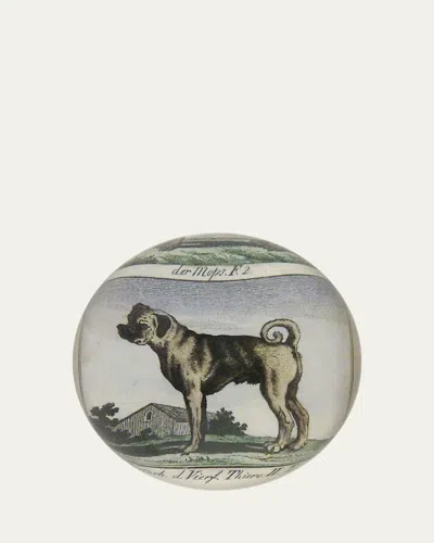 John Derian Pug Profile Dome Paperweight