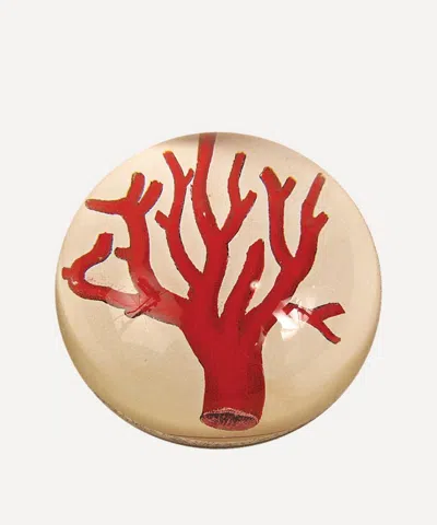John Derian Red Coral Dome Paperweight