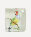 John Derian Red-headed Gouldian Finch Paperweight