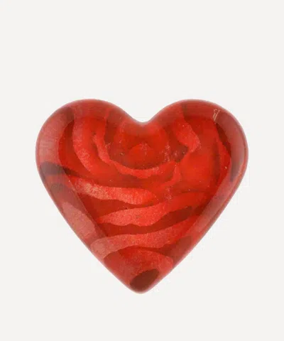 John Derian Velvet Rose Heart Charm