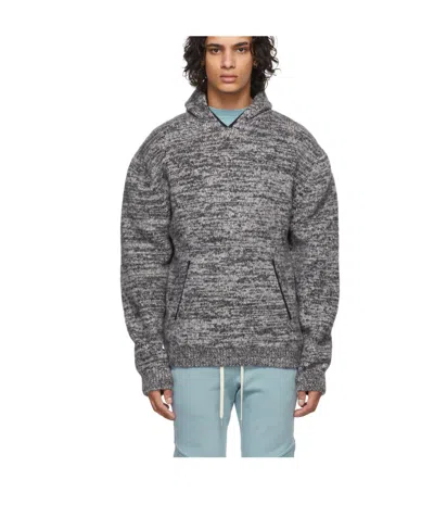 John Elliott Andres Knitted Hoodie In Gray