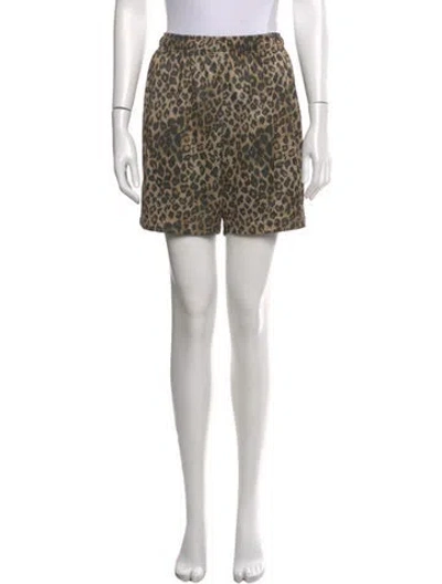 Pre-owned John Elliott Animal Print Knee-length Shorts In Neutral
