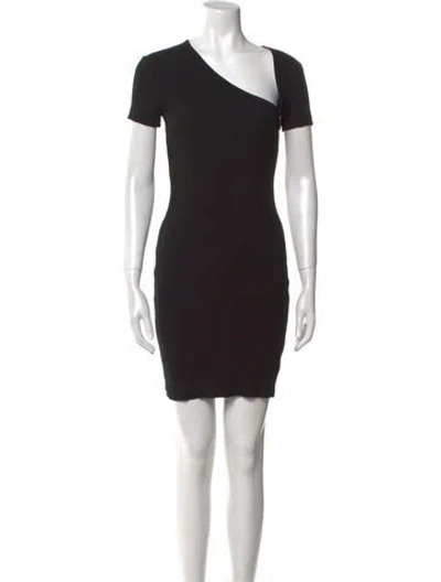 Pre-owned John Elliott Asymmetrical Mini Dress In Black