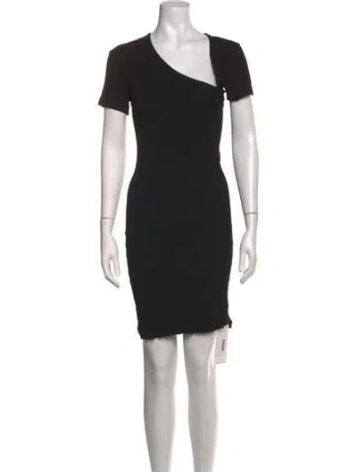 Pre-owned John Elliott Asymmetrical Mini Dress In Black