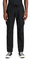John Elliott Back Sateen Cargo Pants Black In Black