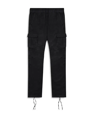 John Elliott Back Sateen Relaxed Fit Cargo Pants In Black