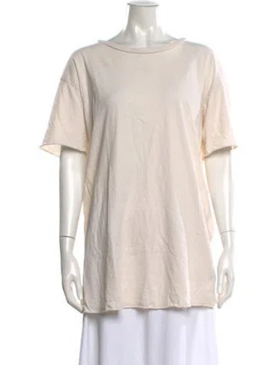 Pre-owned John Elliott Bateau Neckline Short Sleeve T-shirt In Neutrals