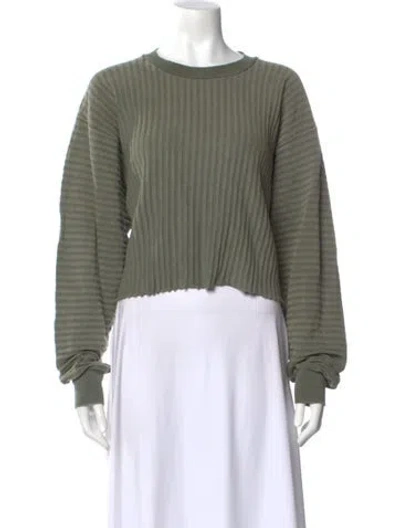 Pre-owned John Elliott Bateau Neckline Sweater In Green