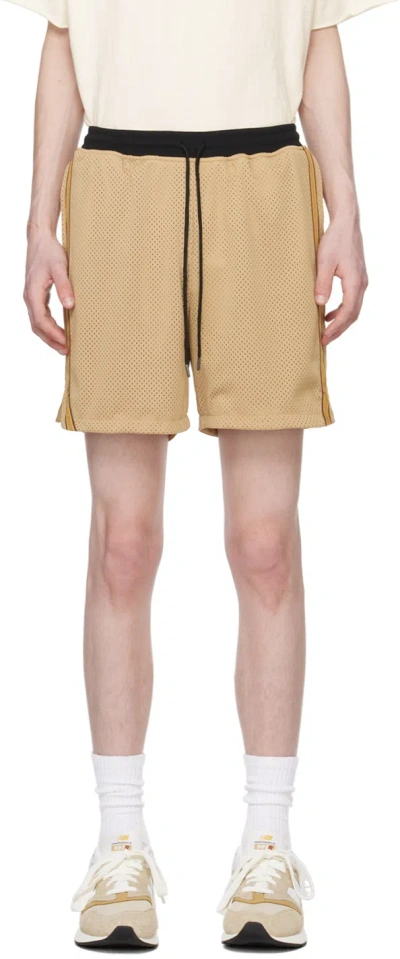 John Elliott Beige Sigma Shorts In Brown