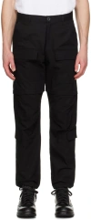 John Elliott Black Convertible Cargo Pants In Black