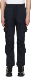 John Elliott Black Garment-dyed Cargo Pants In Black