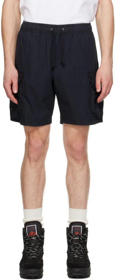 John Elliott Black Garment-dyed Shorts