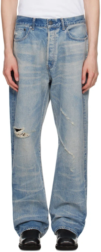 John Elliott Blue Wyatt Jeans In Juliette