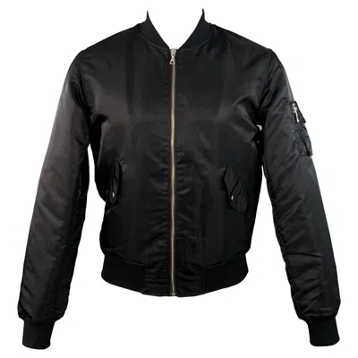 Pre-owned John Elliott Bogota Ii Size S Black Nylon Zip Up Bomber Jacket