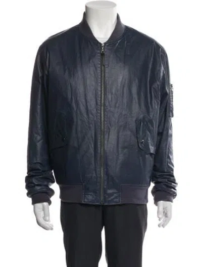 Pre-owned John Elliott Bomber Jacket In Blue