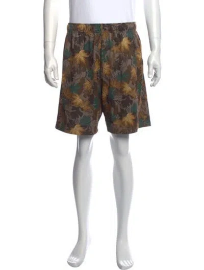 Pre-owned John Elliott Camouflage Print Jogger Shorts In Neutrals