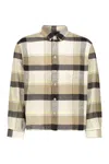 John Elliott Checked Cotton Shirt In Beige