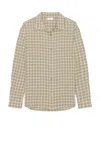 John Elliott Cloak Regular Fit Cotton Shirt In Prato Check