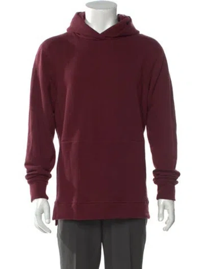 Pre-owned John Elliott + Co Crew Neck Long Sleeve Hoodie W/ Tags In Burgundy