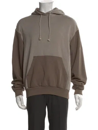 Pre-owned John Elliott Colorblock Pattern Crew Neck Hoodie In Gray