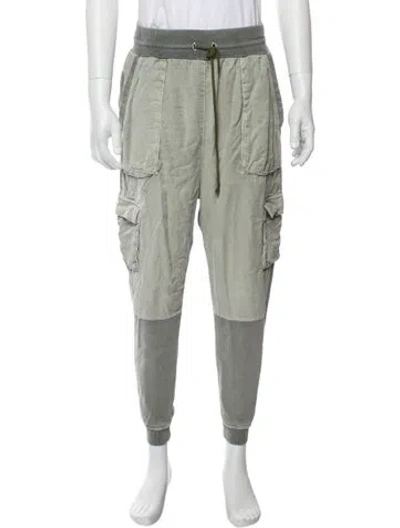 Pre-owned John Elliott Colorblock Pattern Sweatpants In Green