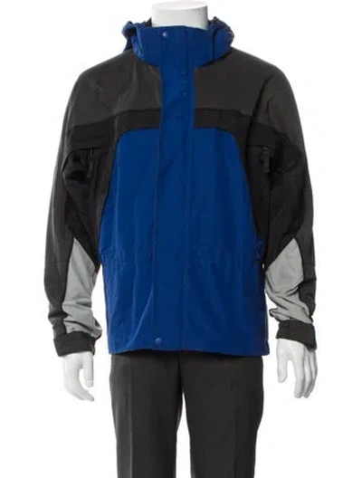 Pre-owned John Elliott Colorblock Pattern Windbreaker In Blue