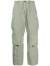 John Elliott Cotton Cargo Trousers In Green