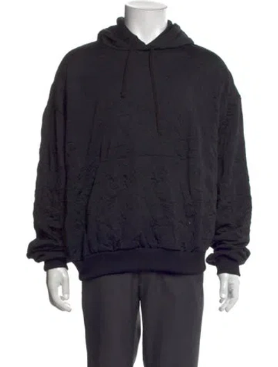 Pre-owned John Elliott Crew Neck Long Sleeve Hoodie In Black
