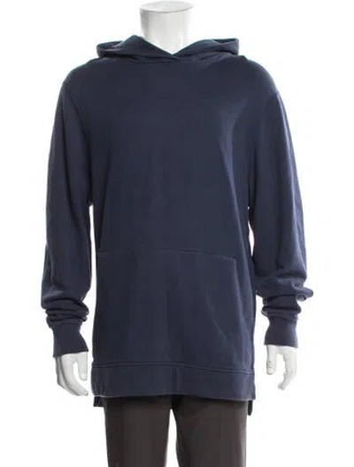 Pre-owned John Elliott Crew Neck Long Sleeve Hoodie In Blue