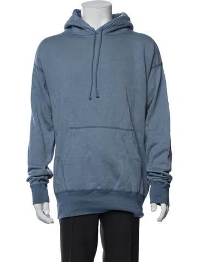 Pre-owned John Elliott Crew Neck Long Sleeve Hoodie In Blue