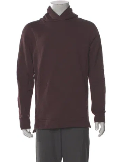Pre-owned John Elliott Crew Neck Long Sleeve Hoodie In Burgundy