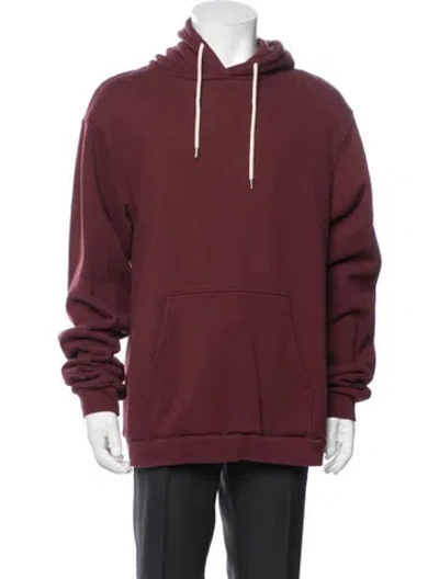 Pre-owned John Elliott Crew Neck Long Sleeve Hoodie In Burgundy
