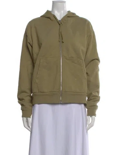 Pre-owned John Elliott Crew Neck Long Sleeve Hoodie In Green