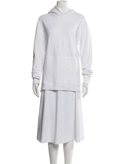Pre-owned John Elliott Crew Neck Long Sleeve Hoodie In White