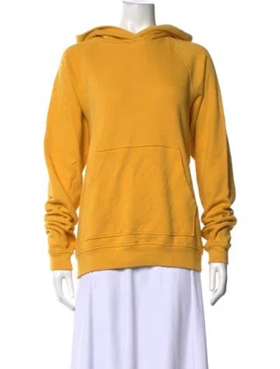Pre-owned John Elliott Crew Neck Long Sleeve Hoodie In Yellow