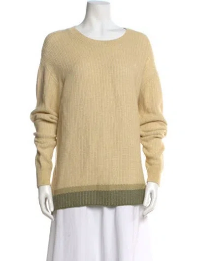 Pre-owned John Elliott Crew Neck Long Sleeve Pullover In Yellow