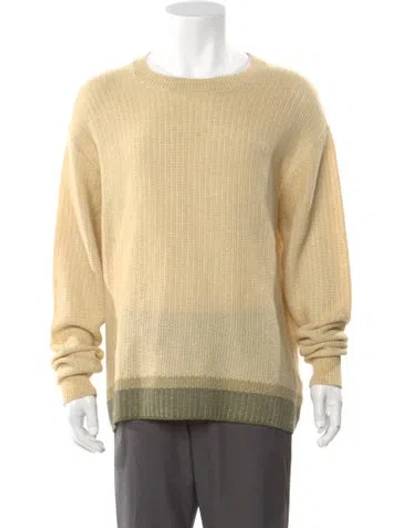 Pre-owned John Elliott Crew Neck Long Sleeve Pullover In Yellow