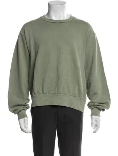 Pre-owned John Elliott Crew Neck Long Sleeve Sweatshirt In Green