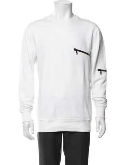 Pre-owned John Elliott Crew Neck Long Sleeve Sweatshirt In White