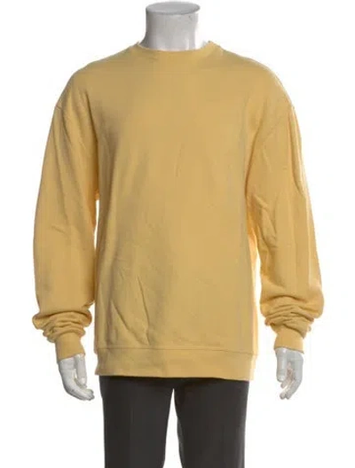 Pre-owned John Elliott Crew Neck Long Sleeve Sweatshirt In Yellow