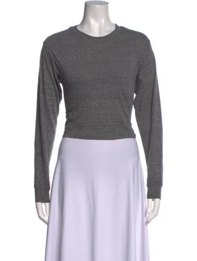 Pre-owned John Elliott Crew Neck Long Sleeve Top In Grey