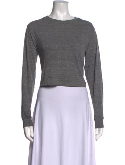 Pre-owned John Elliott Crew Neck Long Sleeve Top In Grey