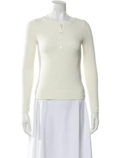 Pre-owned John Elliott Crew Neck Long Sleeve Top In Neutral