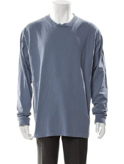 Pre-owned John Elliott Crew Neck Long Sleeve T-shirt In Blue