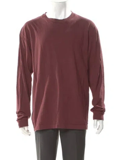 Pre-owned John Elliott Crew Neck Long Sleeve T-shirt In Burgundy