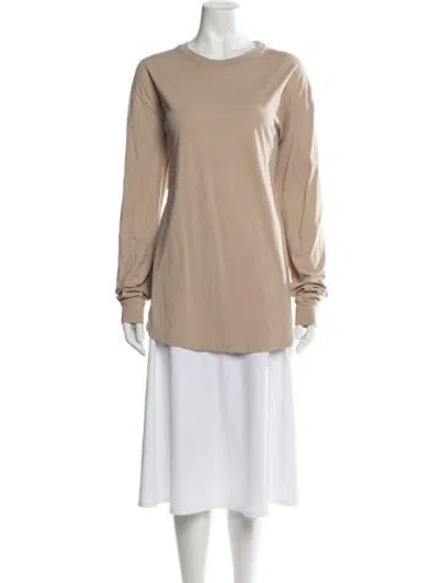 Pre-owned John Elliott Crew Neck Long Sleeve T-shirt In Neutrals