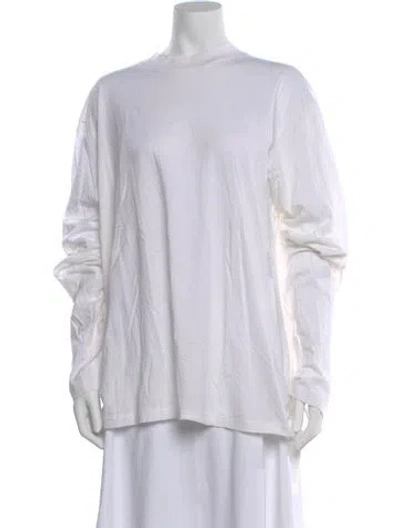 Pre-owned John Elliott Crew Neck Long Sleeve T-shirt In White