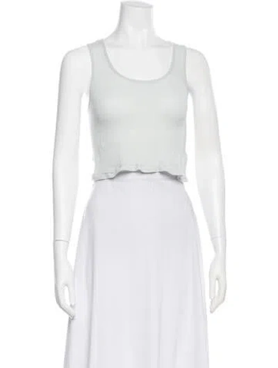 Pre-owned John Elliott Crew Neck Short Sleeve Top In White